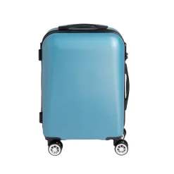 Discount Gifi Valise cabine rigide trolley 4 roulettes 37L bleu