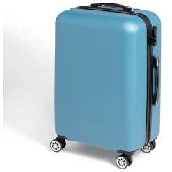 Best Gifi Valise cabine rigide trolley 4 roulettes modèle moyen 65L bleu