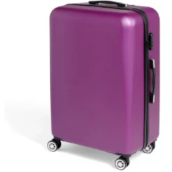 Outlet Gifi Valise cabine rigide trolley 4 roulettes grand modèle 104L violet