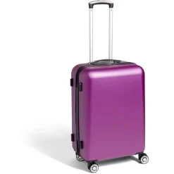 Discount Gifi Valise cabine rigide trolley 4 roulettes 65L violet