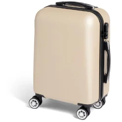 Best Gifi Valise cabine rigide trolley 4 roulettes 37L couleur ivoire