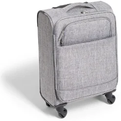 Outlet Gifi Valise cabine souple 30L polyester gris 35x21,5xH55cm