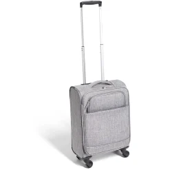 Outlet Gifi Valise cabine souple 30L polyester gris 35x21,5xH55cm