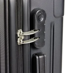 Discount Gifi Valise cabine trolley à roulettes noir 38L petit modèle
