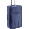 Gifi Valise souple 4 roues bleu H.75 cm