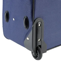 Gifi Valise souple 4 roues bleu H.75 cm