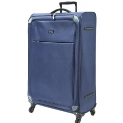 Best Gifi Valise souple trolley à roulettes bleu marine L