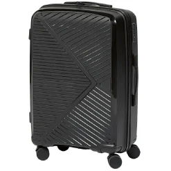 Outlet Gifi Valise sur roulettes noir H68 cm