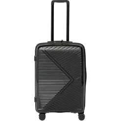 Outlet Gifi Valise sur roulettes noir H68 cm