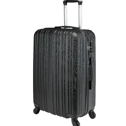 New Gifi Valise trolley rectangulaire noire à roulettes