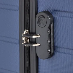 Clearance Gifi Valise trolley rigide 4 roues bleu marine L. 50 cm