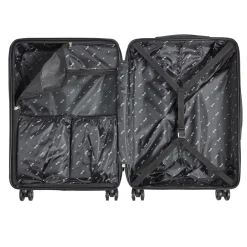 Online Gifi Valise trolley rigide 4 roues bleu marine L. 60 cm