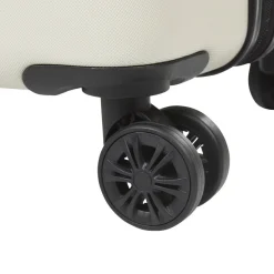Discount Gifi Valise trolley rigide 4 roues blanche 60cm