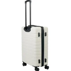 Discount Gifi Valise trolley rigide 4 roues blanche 60cm
