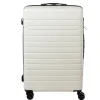 Hot Gifi Valise trolley rigide 4 roues blanche 70cm