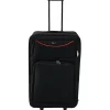 Discount Gifi Valise trolley à roulette souple bleu marine L