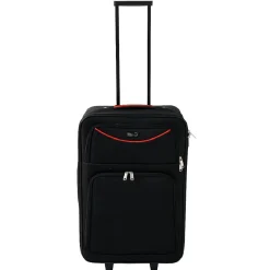 Hot Gifi Valise trolley à roulettes souple bleu marine M