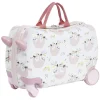Hot Gifi Valise trotteur enfant rose blanc 47x31xH23,5 cm