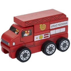Gifi Jeux D'Imagination Et D'Imitation<Véhicule à assembler en bois certifié FSC® x2 - camion de pompier et de poubelle
