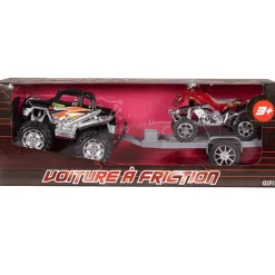 Gifi Jeux D'Imagination Et D'Imitation<Voiture friction 4X4 et remorque