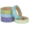 Washi tape x6 bleu et vert 5m*Gifi Outlet